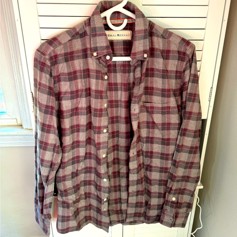 Men’s Normal Brand Plaid Button Down Size Small - image 1